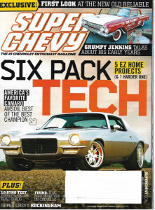 SUPER CHEVY 2012 APR - GRUMPY TALKS,OLD RELIABLE, 6 PACK TECH, YALE '70 CAMARO